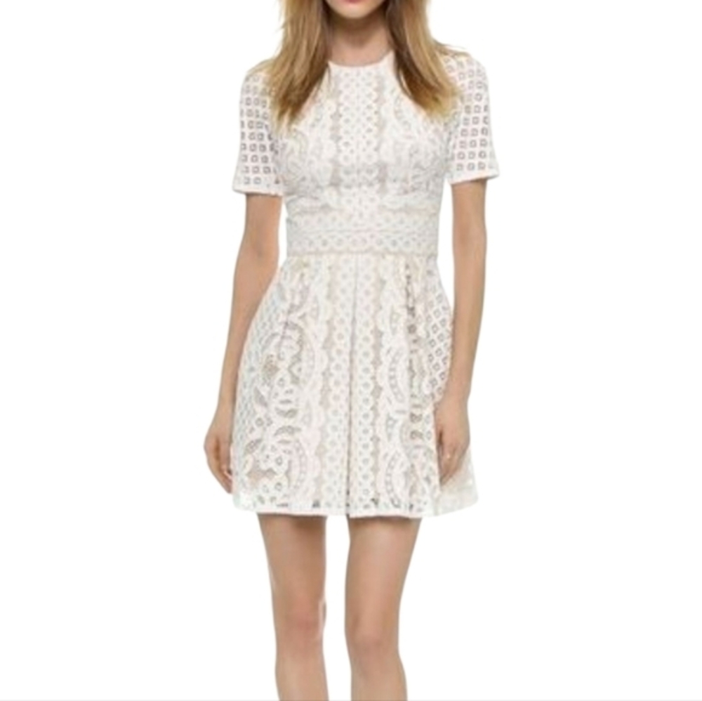 Antonio Melani white lace summer Wedding‎ beach dress size 8
